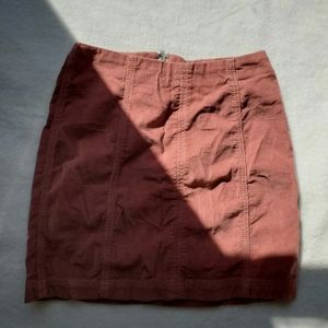 Free People Femme Mini Skirt Rose Pink Corduroy Size 0